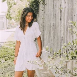 forever 21 collared white and black polkadot dress